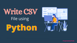 Write CSV files in Python