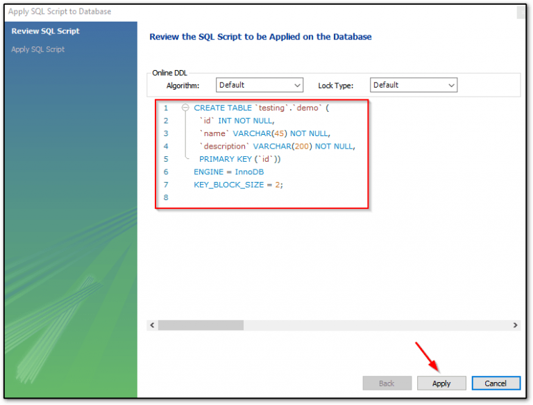 Create MySQL Table » Programming Funda