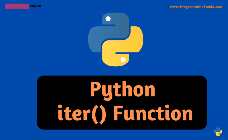 Python iter() Function » Programming Funda