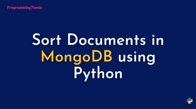 sort-documents-in-mongodb-using-python-programming-funda