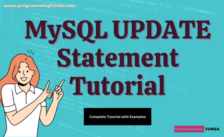 MySQL Update Statement With Examples » Programming Funda