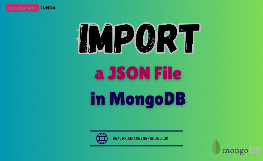 How to import a json file in MongoDB