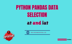 Pandas at and iat